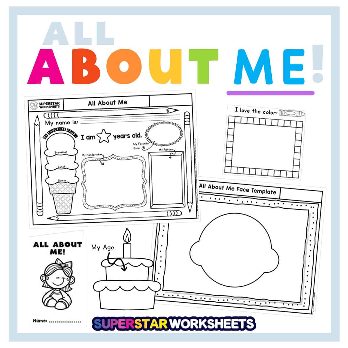 All About Me Puzzle Worksheet - Worksheets For Kindergarten