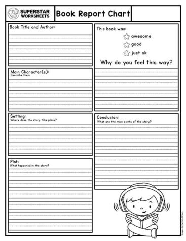 Book Report Templates - Superstar Worksheets