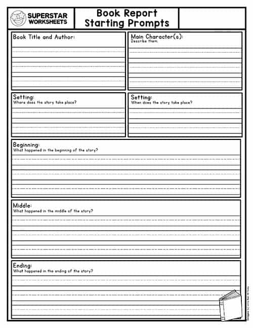 book report template free download