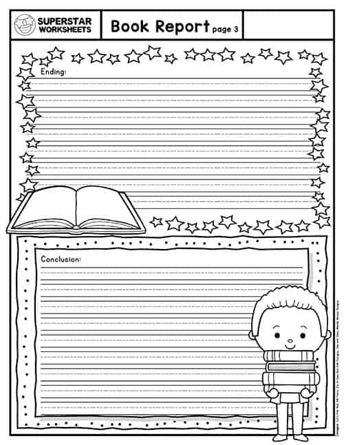 book report template free download