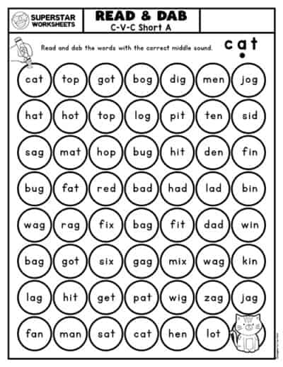 Kindergarten Phonics Worksheets - Superstar Worksheets