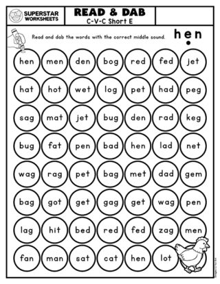 Kindergarten Phonics Worksheets - Superstar Worksheets