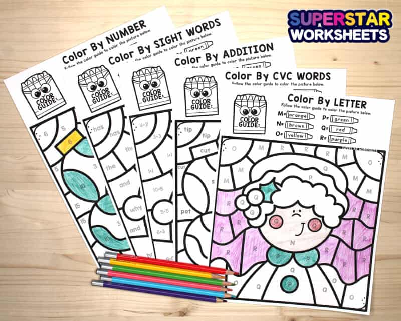 christmas-color-by-number-superstar-worksheets