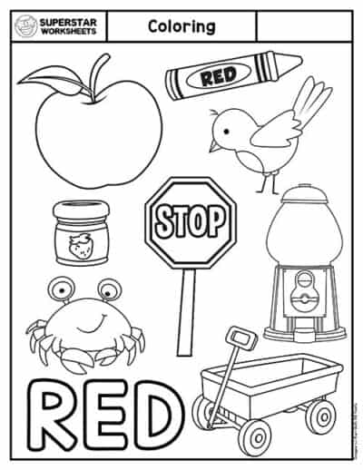 Coloring Worksheets for Preschool - Superstar Worksheets