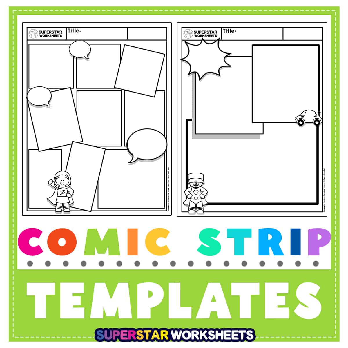 Blank Comic Strip Templates