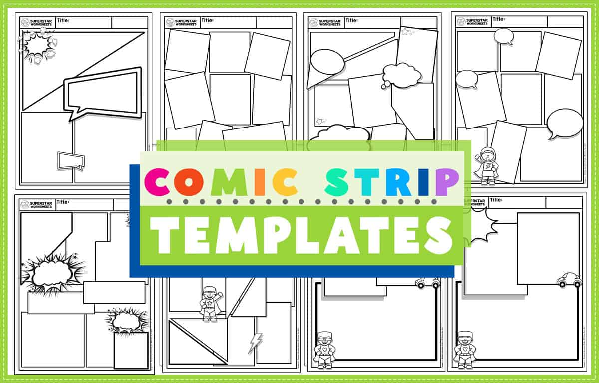 Comic Strip Template - Superstar Worksheets