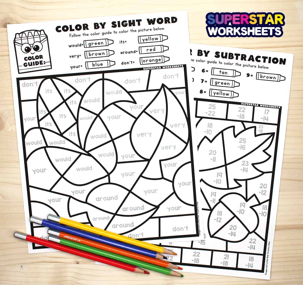 Color by Number Fall Coloring Pages