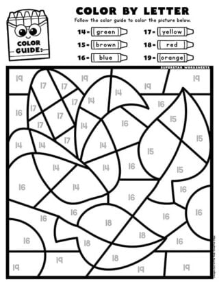 Fall Color By Number - Superstar Worksheets