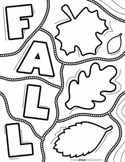 Fall Leaf Coloring Pages - Superstar Worksheets