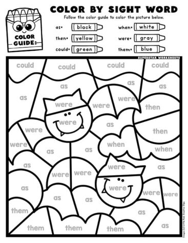 Halloween Color by Number - Superstar Worksheets