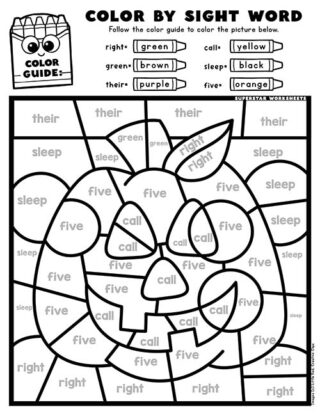 Halloween Color by Number - Superstar Worksheets