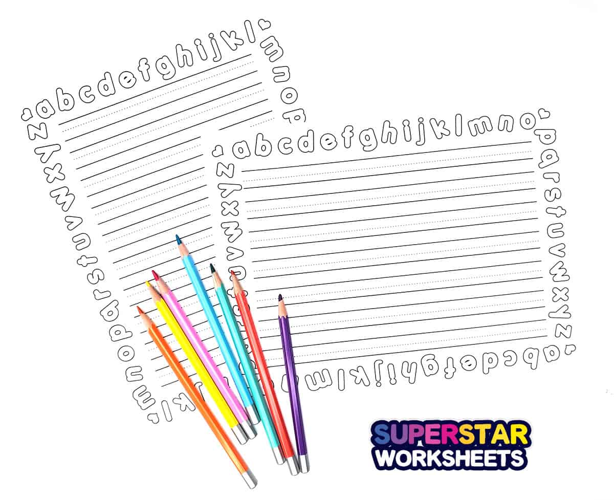 Kindergarten Writing Paper Landscape Style  Kindergarten writing paper,  Kindergarten writing, First grade freebies