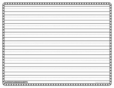 Kindergarten Writing Paper - Superstar Worksheets