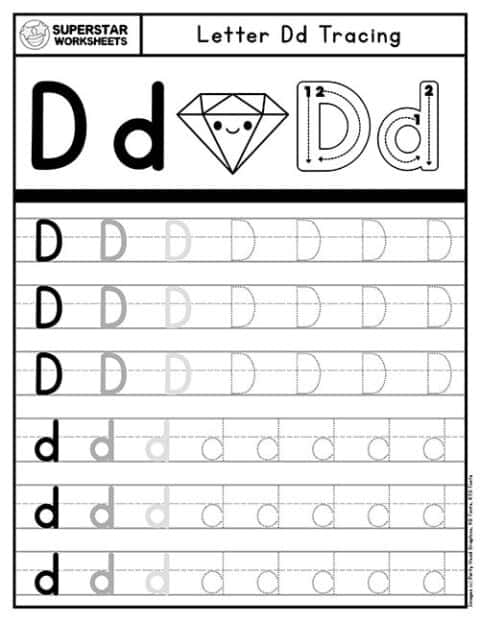 Letter Tracing Worksheets - Superstar Worksheets