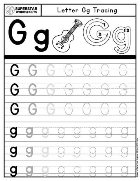 Letter Tracing Worksheets - Superstar Worksheets