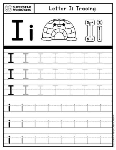 Letter Tracing Worksheets - Superstar Worksheets