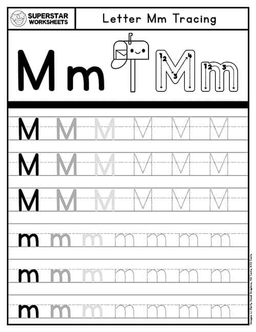 Printable Letter M Tracing Worksheets For Preschool Printable Letter M Tracing Worksheets For Preschool