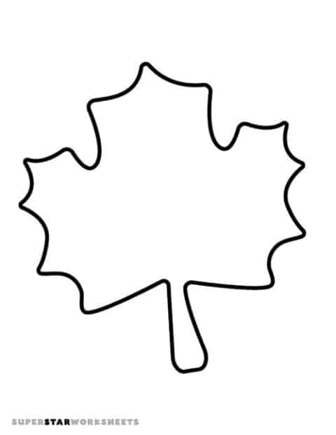 Leaf Template - Superstar Worksheets