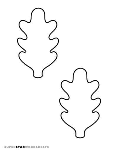 Leaf Template (Free Printables) - Superstar Worksheets