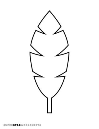 Leaf Template - Superstar Worksheets