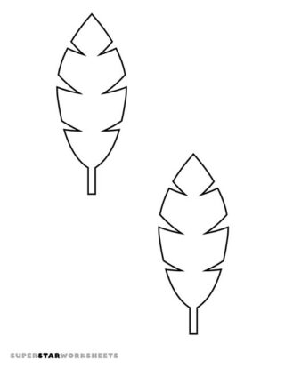 Leaf Template (Free Printables) - Superstar Worksheets