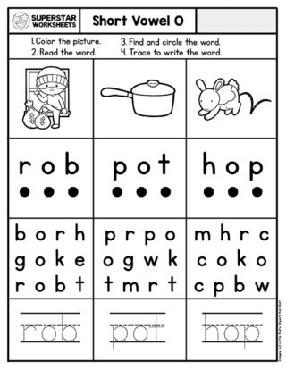 Kindergarten Phonics Worksheets - Superstar Worksheets