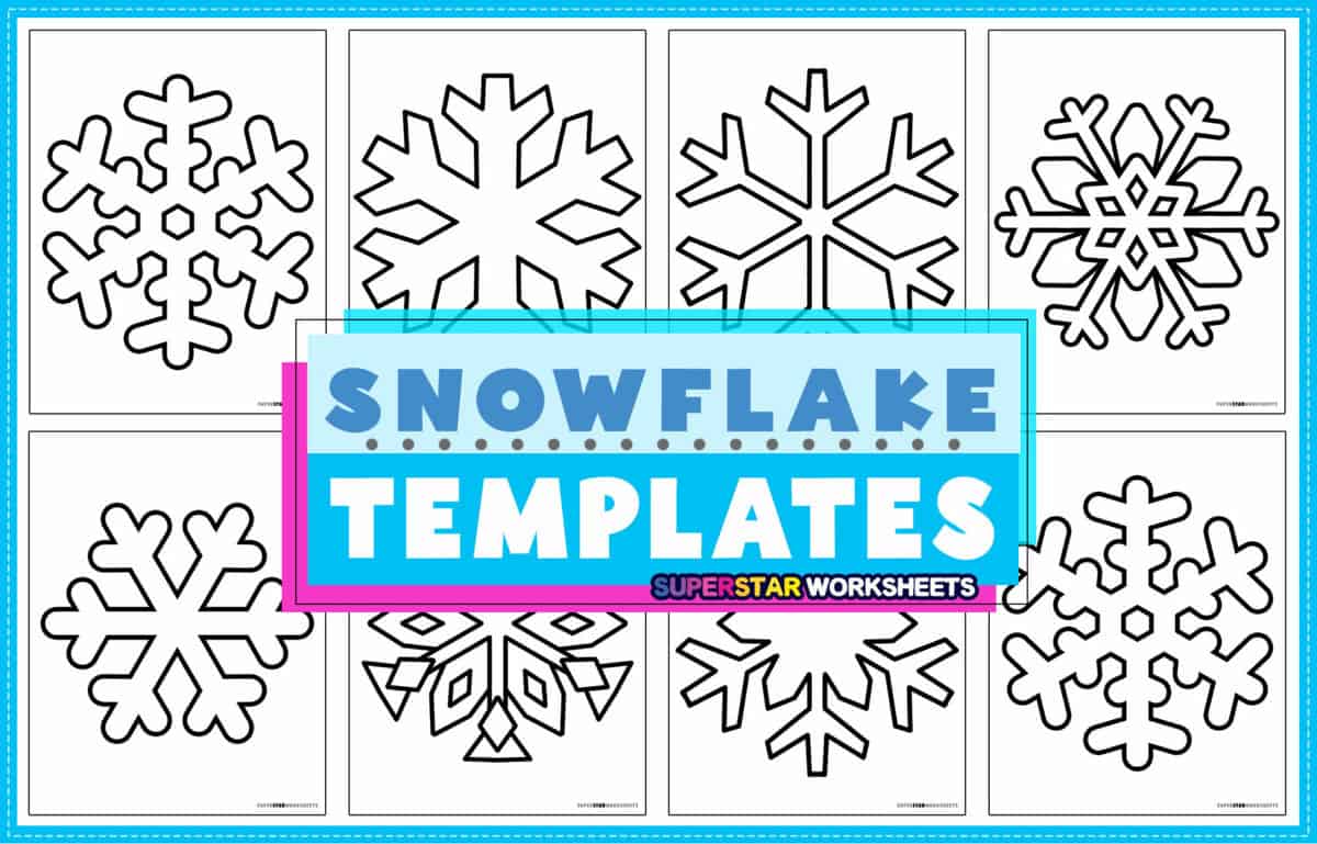 frozen snowflake patterns to trace