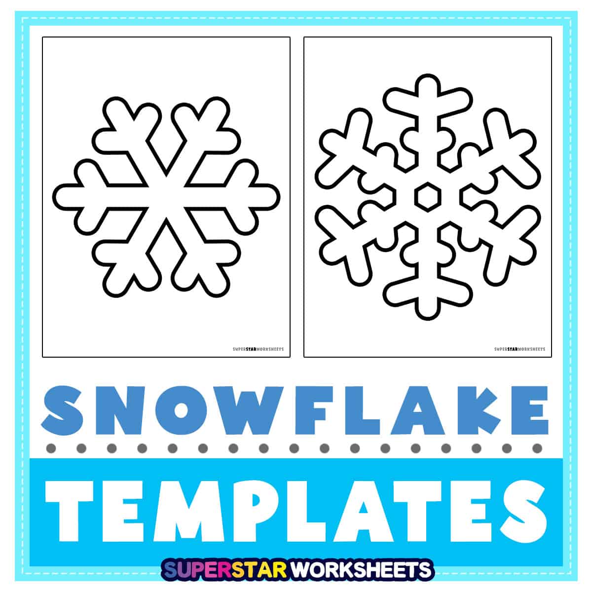 frozen snowflake patterns to trace