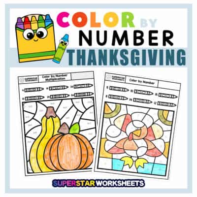 Color By Number - Superstar Worksheets