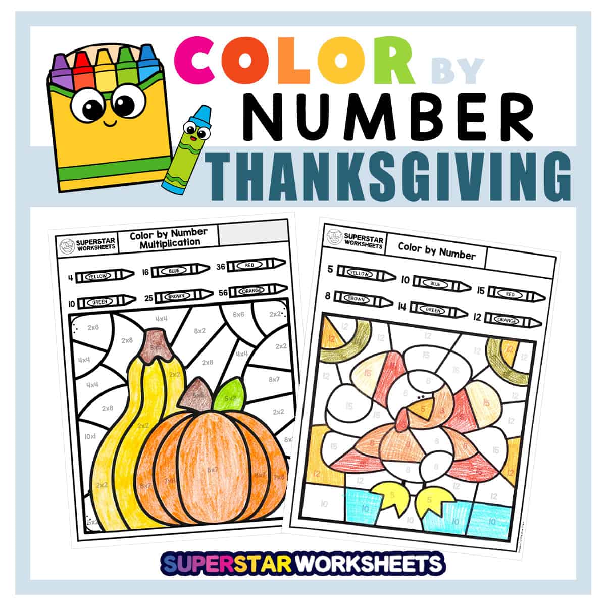 Thanksgiving Coloring Pages - Superstar Worksheets