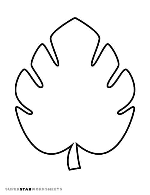 printable tropical leaf template