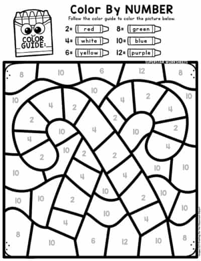 Christmas Color By Number - Superstar Worksheets