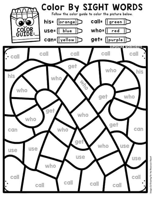 Free Printable Christmas Color by Number Worksheet - Pjs and Paint