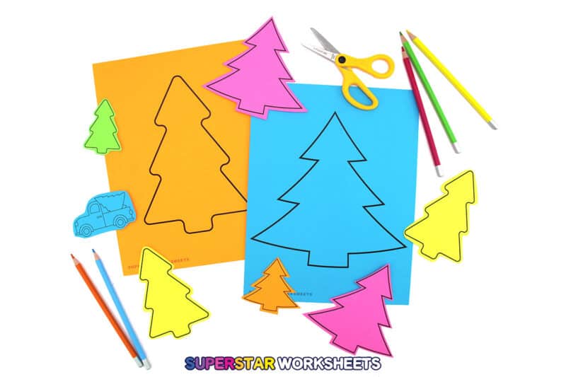 Christmas Tree Template - Superstar Worksheets