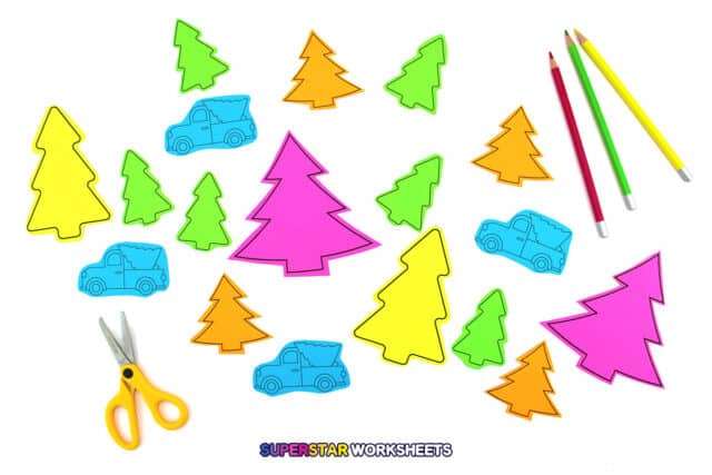 Christmas Tree Template - Superstar Worksheets