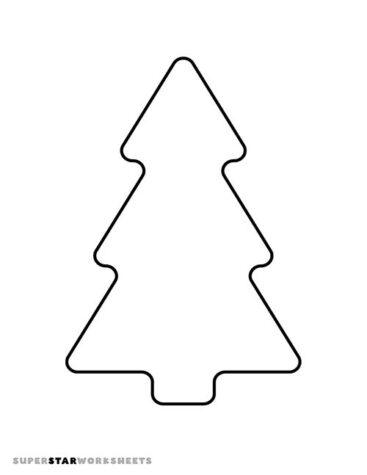 Christmas Tree Template - Superstar Worksheets