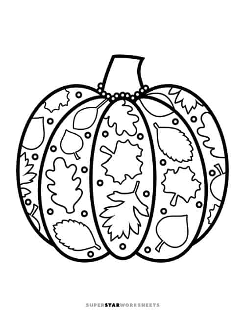 fall pumpkin coloring pages