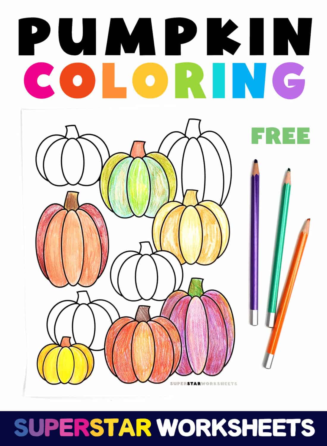 Pumpkin Coloring Pages - Superstar Worksheets