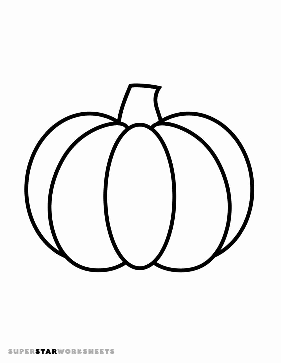 Printable Large and Small Pumpkin Coloring Page