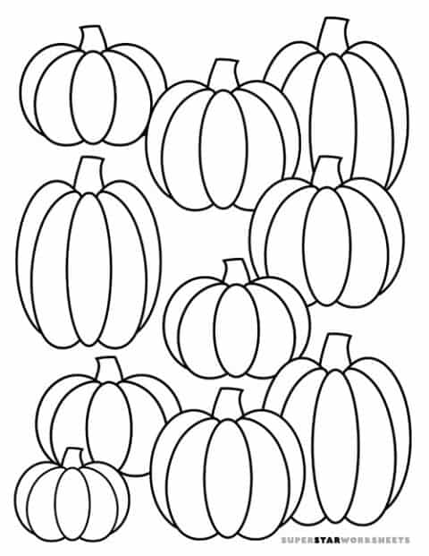 Pumpkin Coloring Pages - Superstar Worksheets