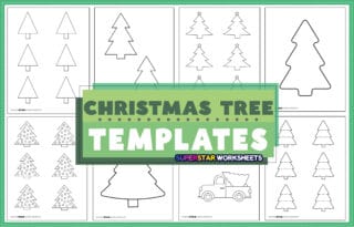 Christmas Tree Template - Superstar Worksheets