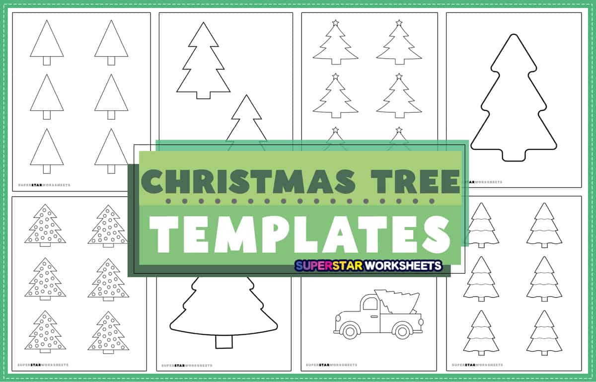 Christmas Tree Template Superstar Worksheets