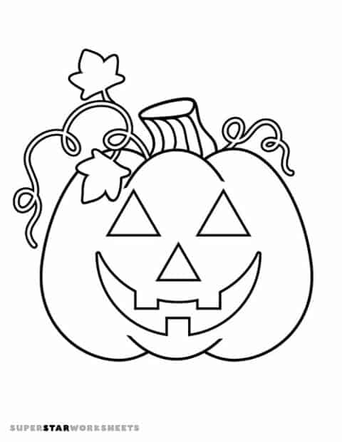 Pumpkin Coloring Pages (Free Printables) - Superstar Worksheets