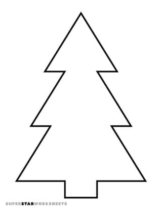 Christmas Tree Template - Superstar Worksheets