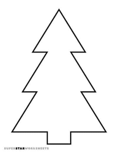 Christmas Tree Template - Superstar Worksheets