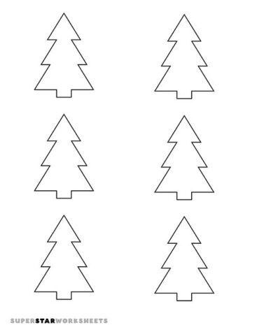 Christmas Tree Template - Superstar Worksheets