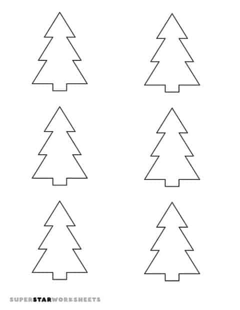 Christmas Tree Template - Superstar Worksheets