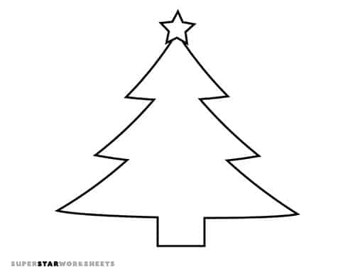 Blank Christmas Tree Outline