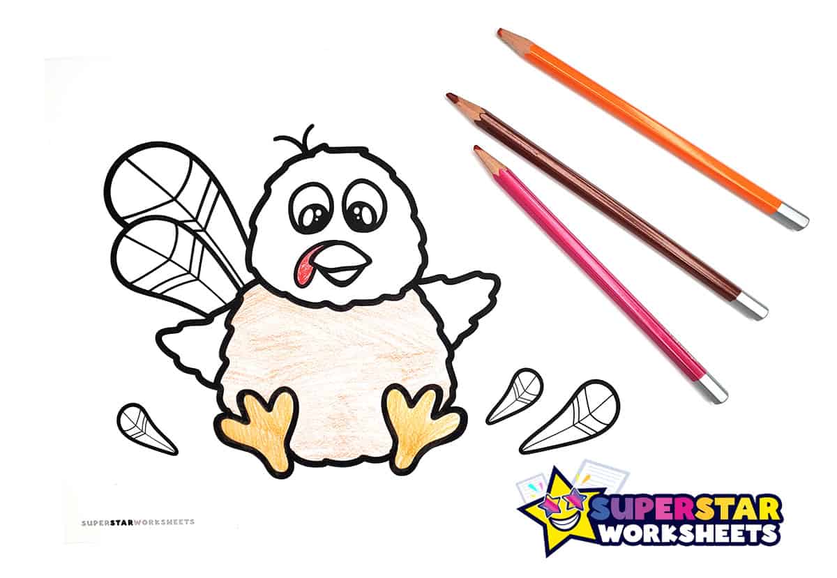 baby turkey coloring pages