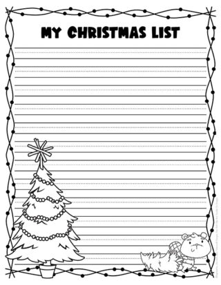 Christmas List Template - Superstar Worksheets